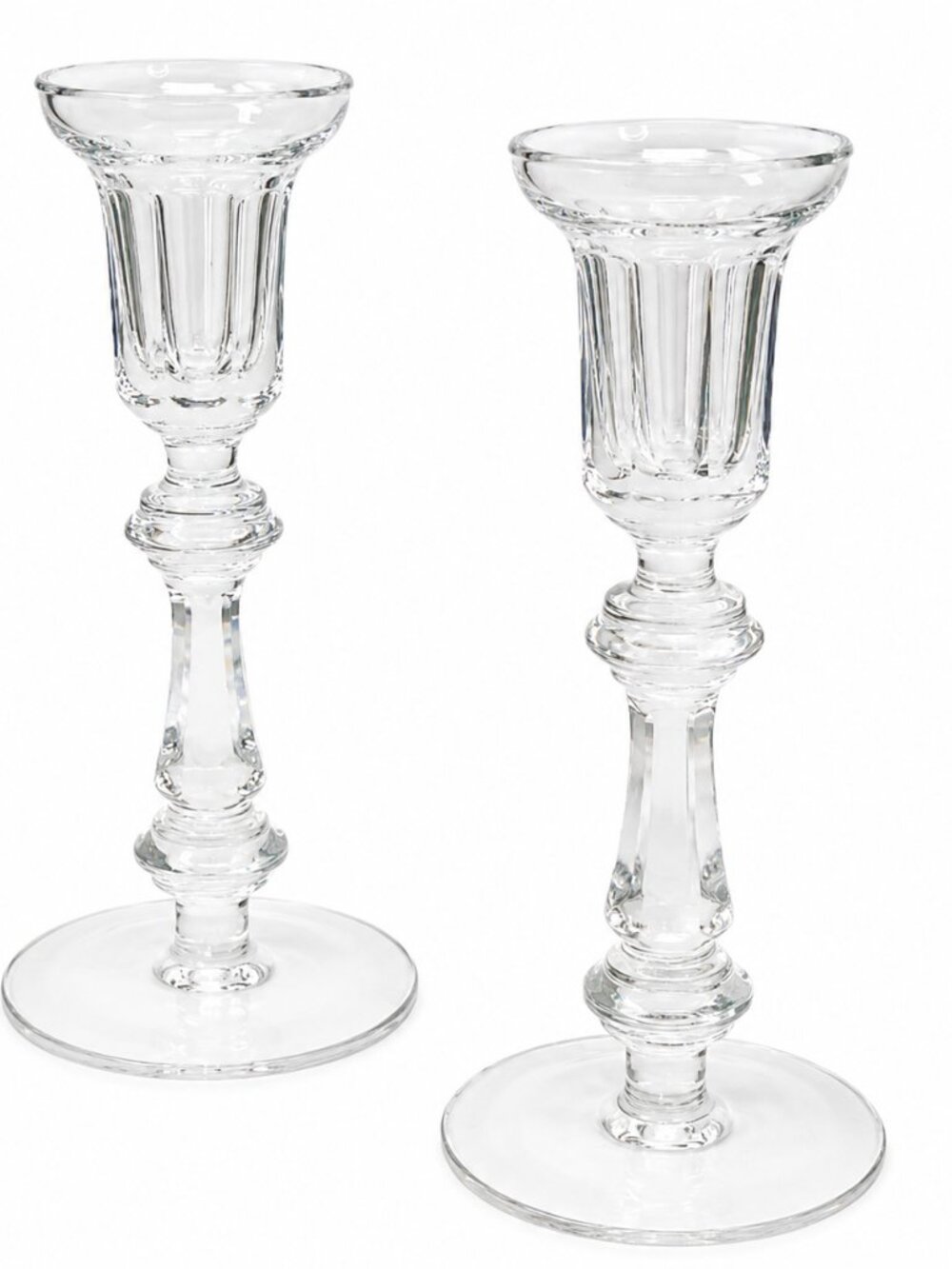 Waterford Crystal 8" Candlestick Holders Elegant Clear Crystal